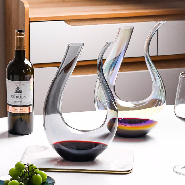 European-Style Home Crystal Glass U-Shaped Red Wine Wine Decanter, Personalized Creative Cocktail Shaker