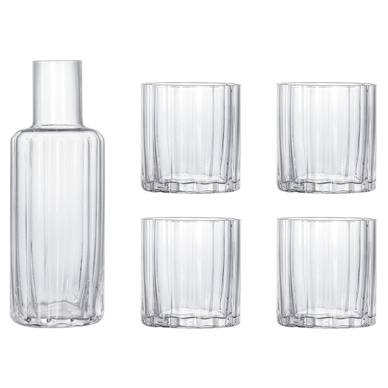 Household Glass Set Large Capacity Juice Drink Good-looking Nordic Style Creative Petals Water Pitcher