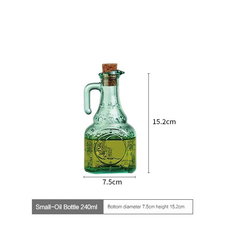 PO'MY Ouli Kitchen Seasoning Jar Seasoning Bottle Glass, Soy Sauce Bottle, Glass Bottle Country Wooden Plug