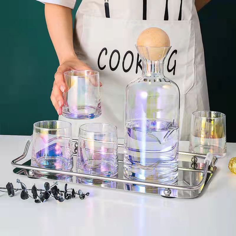 Nordic Creative Heat Resistant Glass Kettle Household Drinking Cup Set, Large Capacity Living Room Juice Cup Cool Water Pot Cold Kettle