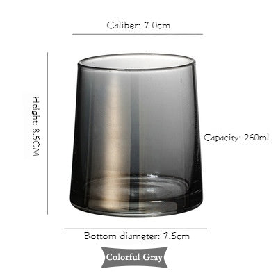 Nordic Colorful Glass, Household Whiskey Glass, Heat-Resistant Water Cup Drink Cup