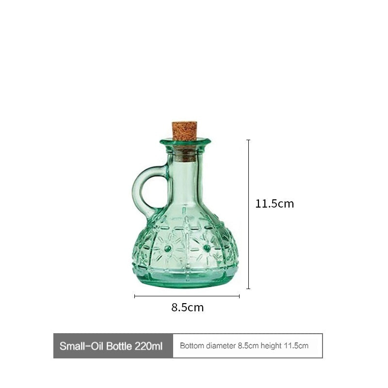 PO'MY Ouli Kitchen Seasoning Jar Seasoning Bottle Glass, Soy Sauce Bottle, Glass Bottle Country Wooden Plug