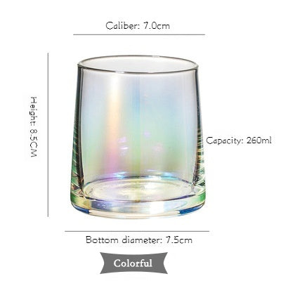 Nordic Colorful Glass, Household Whiskey Glass, Heat-Resistant Water Cup Drink Cup