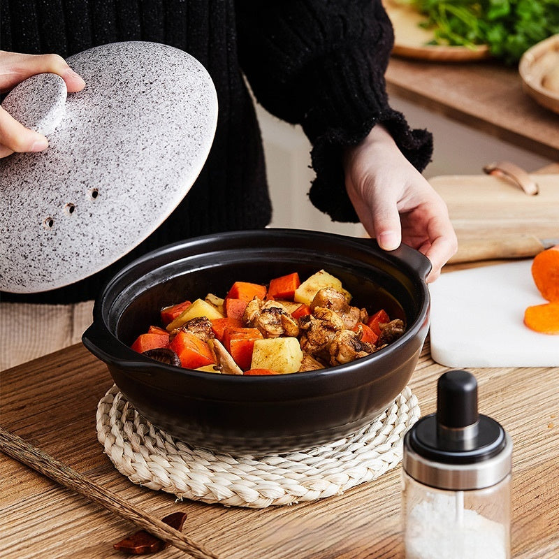 High Temperature Resistant Rice Stone Pot for Household Gas Stove, Bibimbap Pot, Soup Chinese Casseroles