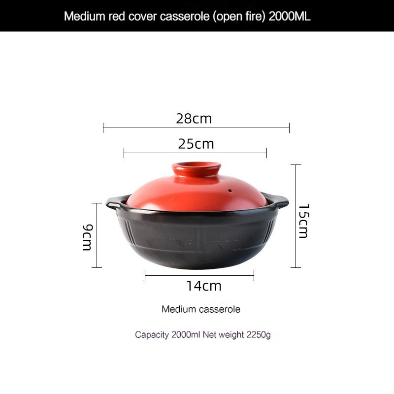 High Temperature Resistant Rice Stone Pot for Household Gas Stove, Bibimbap Pot, Soup Chinese Casseroles