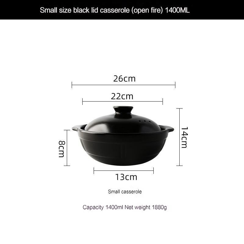 High Temperature Resistant Rice Stone Pot for Household Gas Stove, Bibimbap Pot, Soup Chinese Casseroles