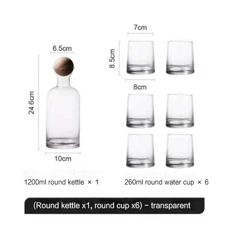 Nordic Creative Heat Resistant Glass Kettle Household Drinking Cup Set, Large Capacity Living Room Juice Cup Cool Water Pot Cold Kettle