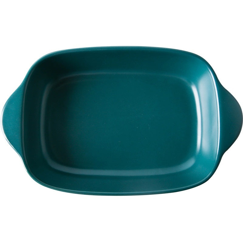 Home Nordic Rectangular Ceramic Binaural Cheese Baking Tray