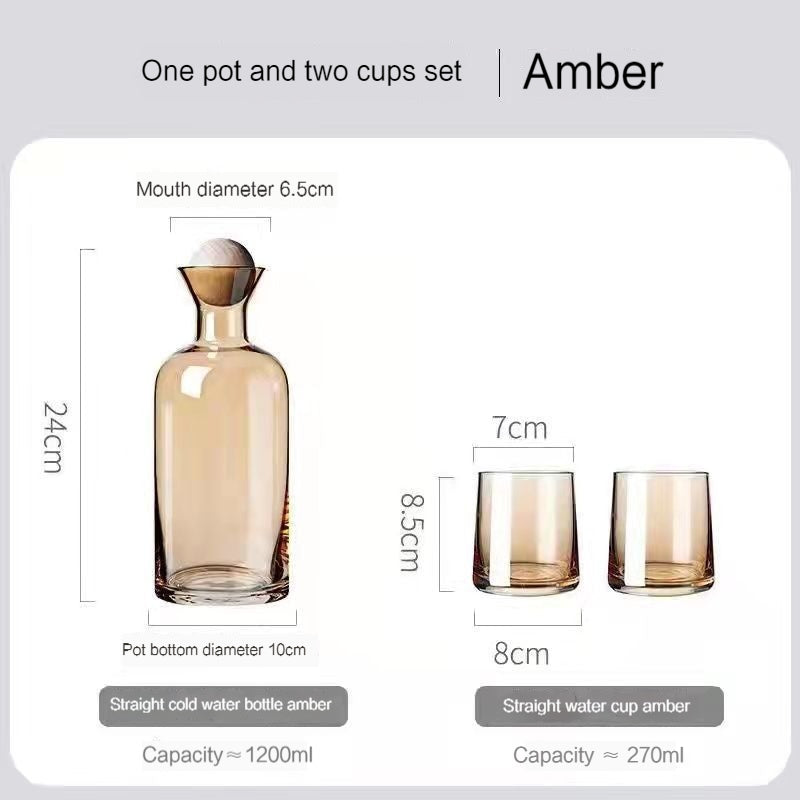 Nordic Creative Heat Resistant Glass Kettle Household Drinking Cup Set, Large Capacity Living Room Juice Cup Cool Water Pot Cold Kettle