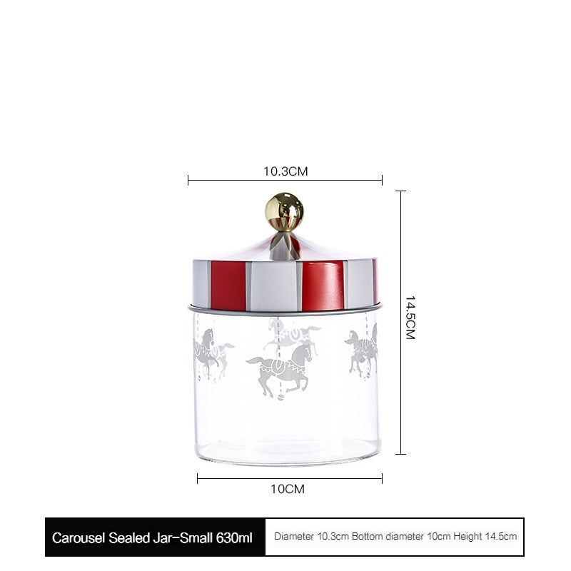 Nordic Carousel Creative Glass Sealed Can