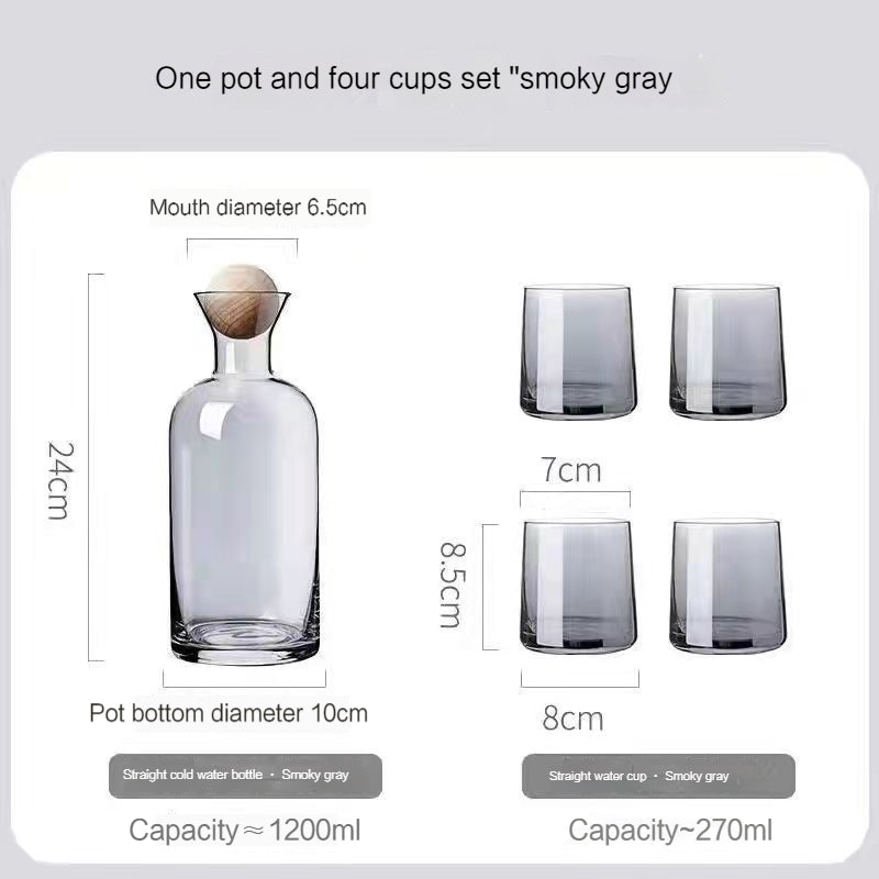 Nordic Creative Heat Resistant Glass Kettle Household Drinking Cup Set, Large Capacity Living Room Juice Cup Cool Water Pot Cold Kettle