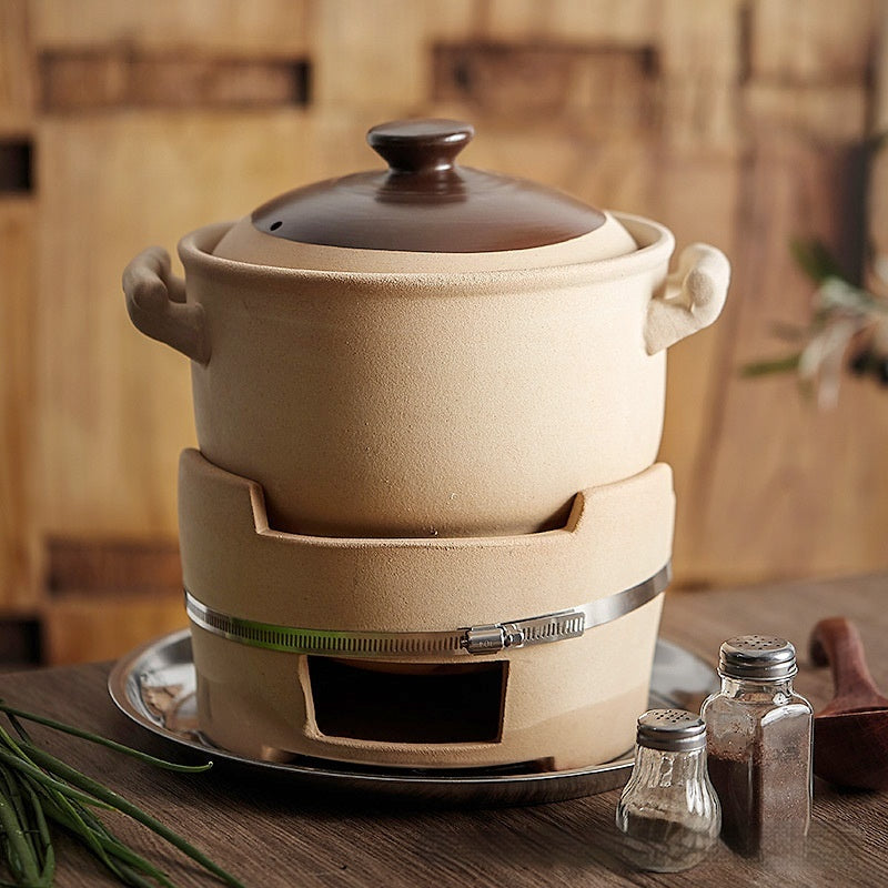 Casserole, Stew Pot, Soup Household Gas Stove Dedicated Old-Fashioned Traditional Rough Clay Clay Pot, Charcoal Stove