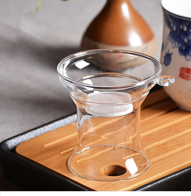 yuntasty heat-resistant glass tea strainers infuser glass tea accessories