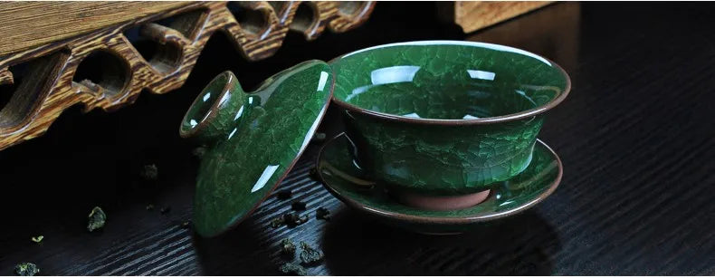 yuntasty coffee tea sets ice crack ceramic teapot gaiwan tea cup chinese kung fu tea sets