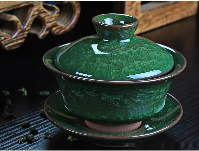 yuntasty coffee tea sets ice crack ceramic teapot gaiwan tea cup chinese kung fu tea sets
