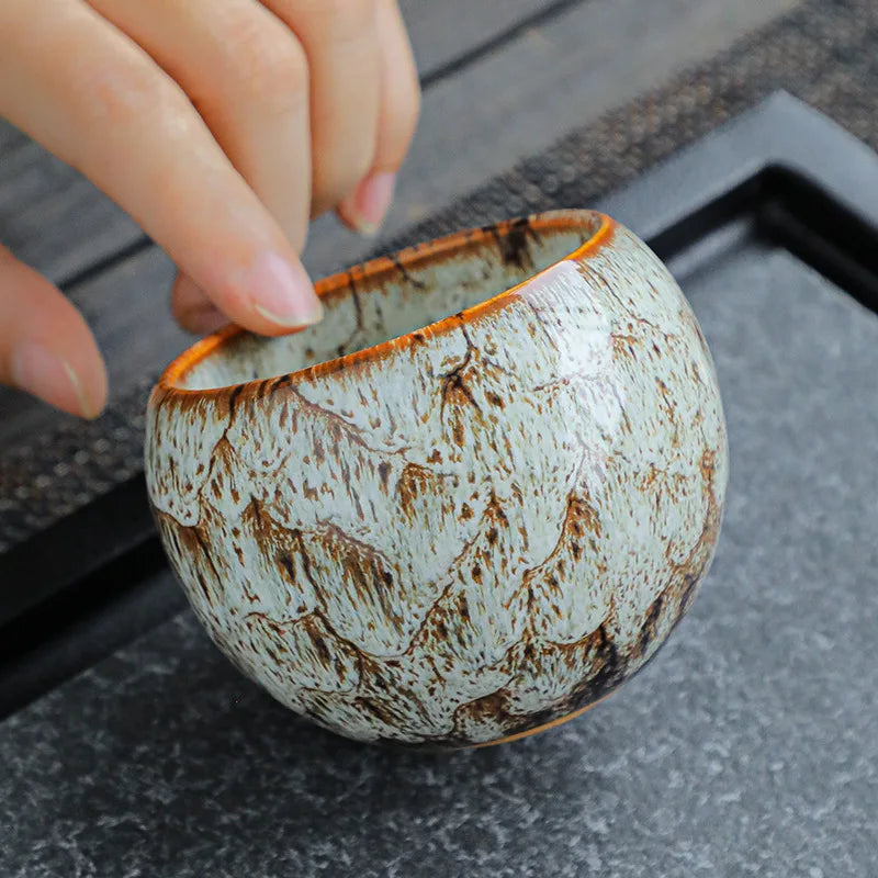 yuntasty 150ml Ceramic Tea Cup Arabic Espresso Coffee Cup Chinese Kung Fu Clear Tea Water Cups Sets Japanese Tea Service