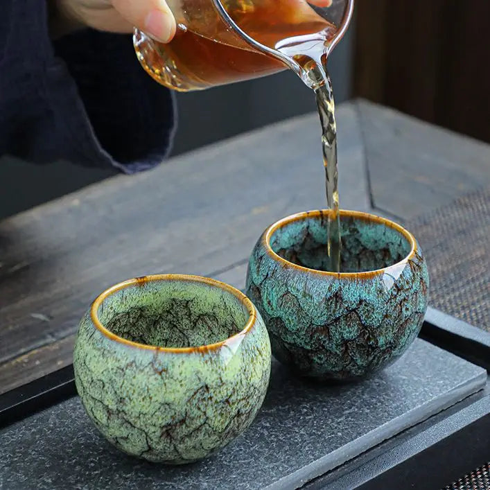 yuntasty 150ml Ceramic Tea Cup Arabic Espresso Coffee Cup Chinese Kung Fu Clear Tea Water Cups Sets Japanese Tea Service