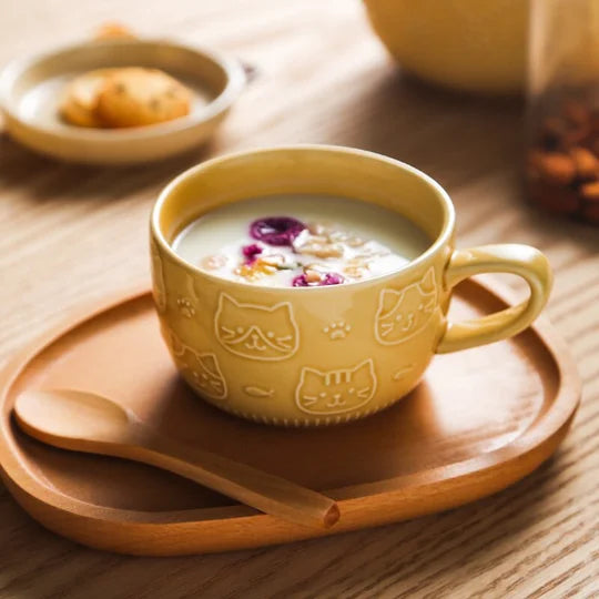 yuntasty Ceramic Mug with Cat Cute Dog Mug, Gifts for Cat Lovers