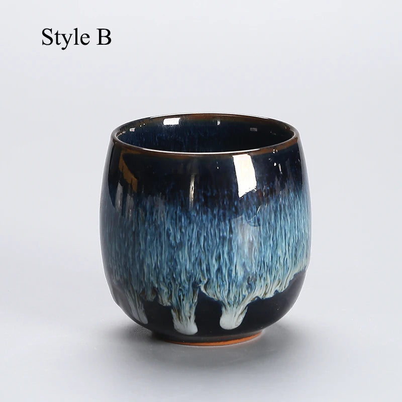 yuntasty big size ceramic teacup blue porcelain kung fu cup drinkware 170ml
