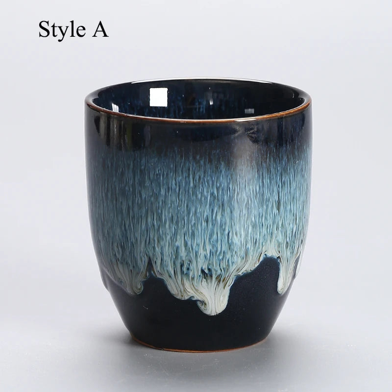 yuntasty big size ceramic teacup blue porcelain kung fu cup drinkware 170ml