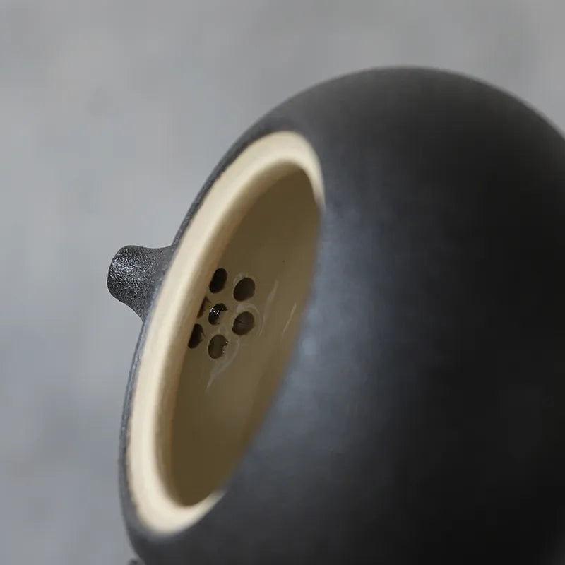 yuntasty black ceramic kyusu teapot kettle tea pot chinese kung fu tea sets 150ml