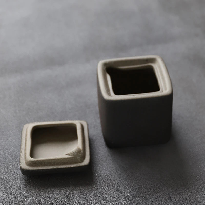 yuntasty black crockery ceramic tea caddies porcelain tea canisters storage tea or food
