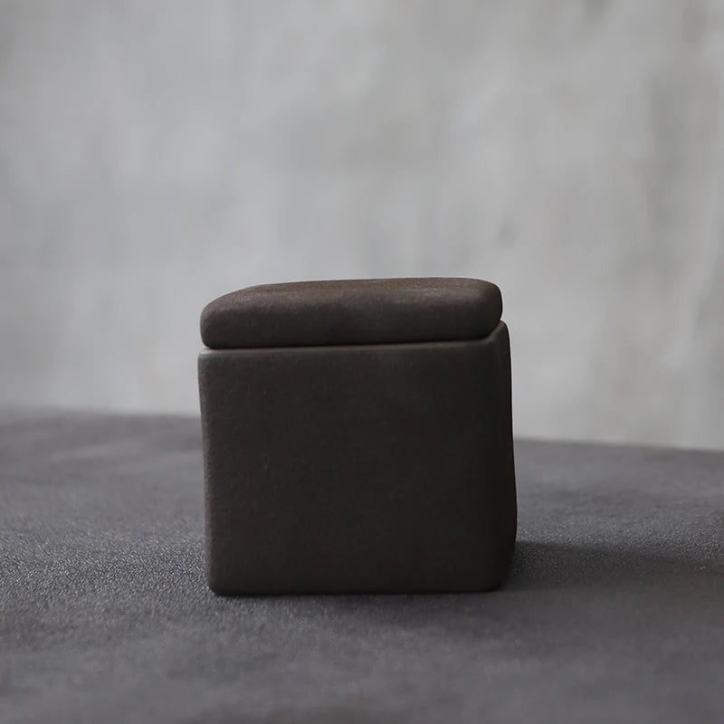 yuntasty black crockery ceramic tea caddies porcelain tea canisters storage tea or food