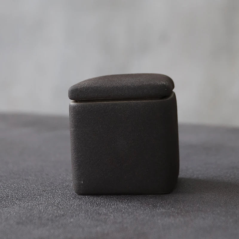 yuntasty black crockery ceramic tea caddies porcelain tea canisters storage tea or food