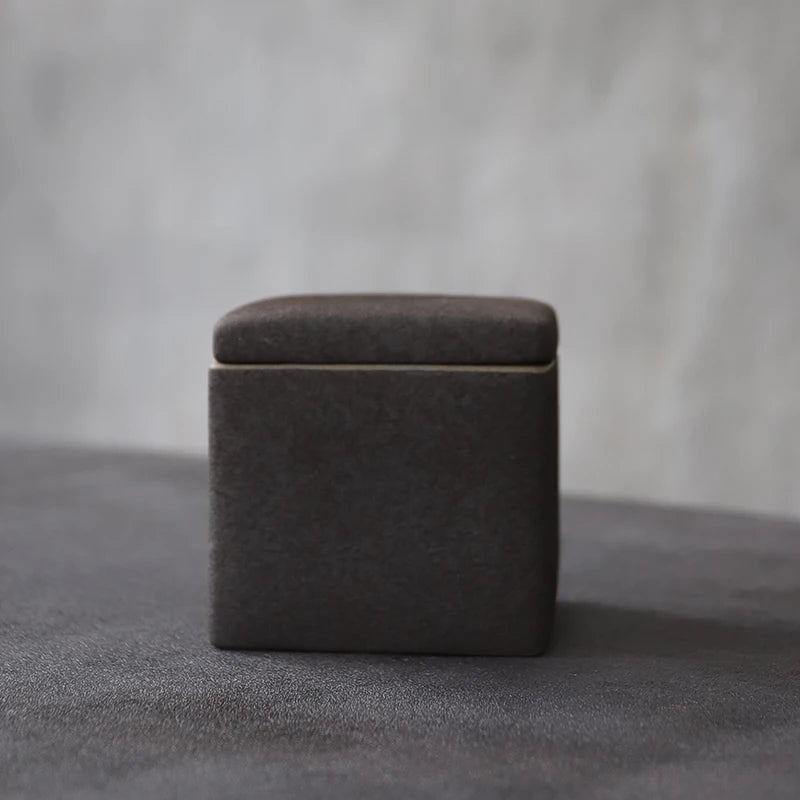 yuntasty black crockery ceramic tea caddies porcelain tea canisters storage tea or food