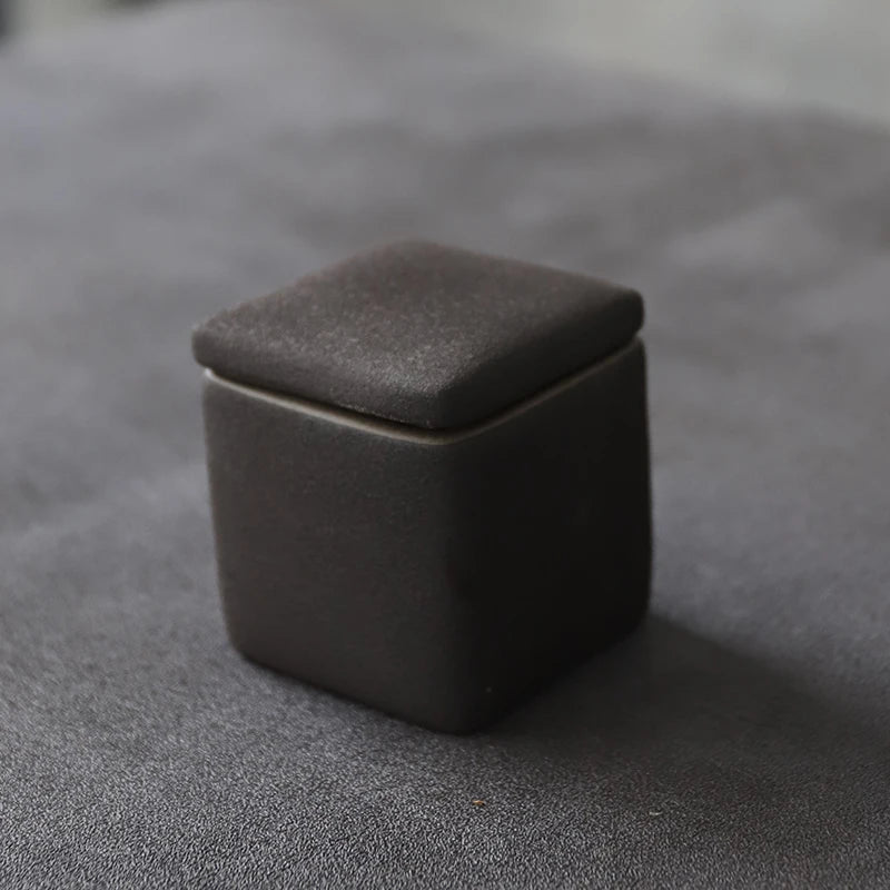 yuntasty black crockery ceramic tea caddies porcelain tea canisters storage tea or food