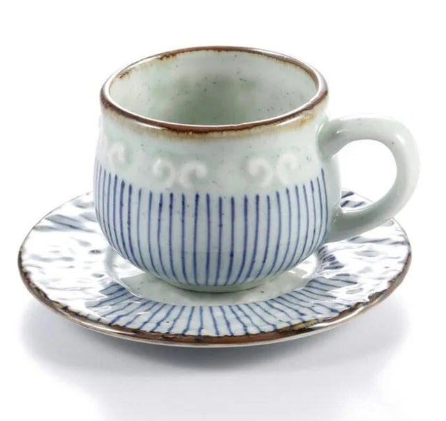 yuntasty ceramic soup cup tea cup handpainted lattice pattern teacup originality Coffee cup wine cups