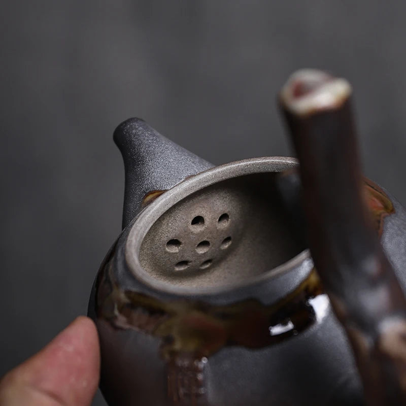 yuntasty japanese ceramic teapots tea kettle stump traditional chinese tea pot drinkware 240ml