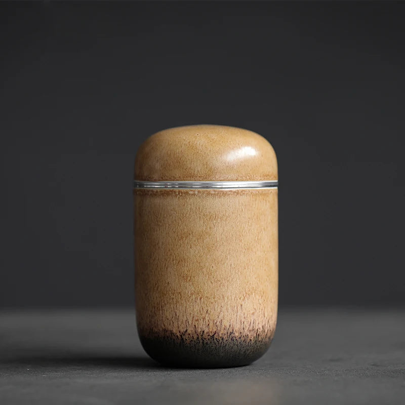 yuntasty small size ceramic tea cans loose tea canister for tea