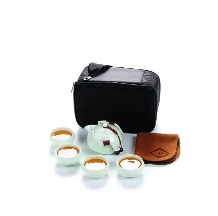 yuntasty ceramic teapot kettle gaiwan tea cup for puer chinese tea pot portable tea set with travel bag