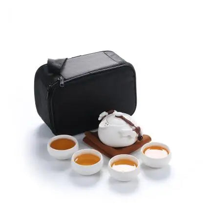 yuntasty ceramic teapot kettle gaiwan tea cup for puer chinese tea pot portable tea set with travel bag