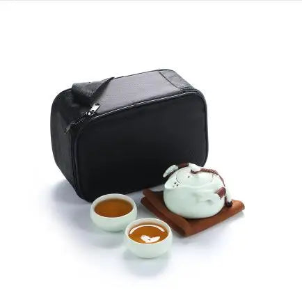 yuntasty ceramic teapot kettle gaiwan tea cup for puer chinese tea pot portable tea set with travel bag