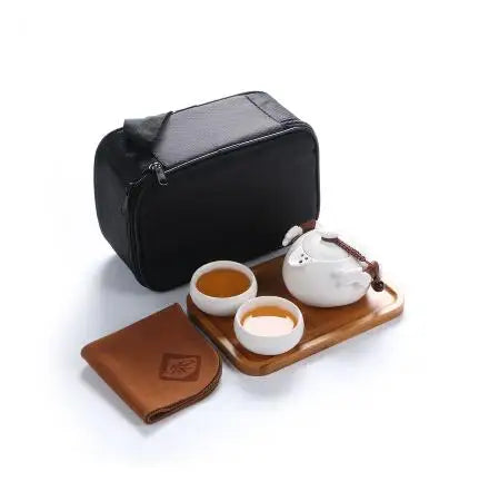 yuntasty ceramic teapot kettle gaiwan tea cup for puer chinese tea pot portable tea set with travel bag