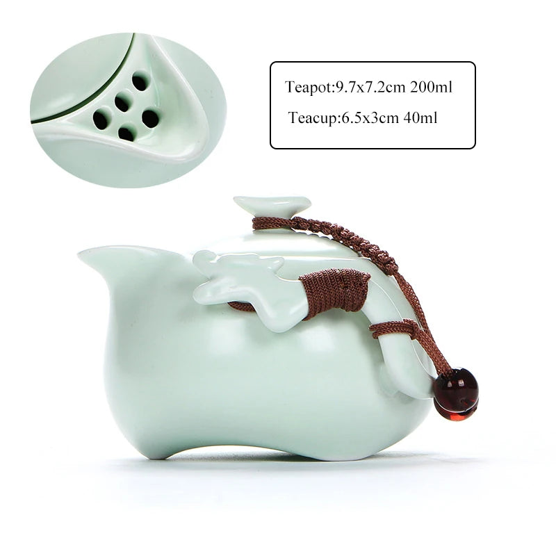yuntasty ceramic teapot kettle gaiwan tea cup for puer chinese tea pot portable tea set with travel bag