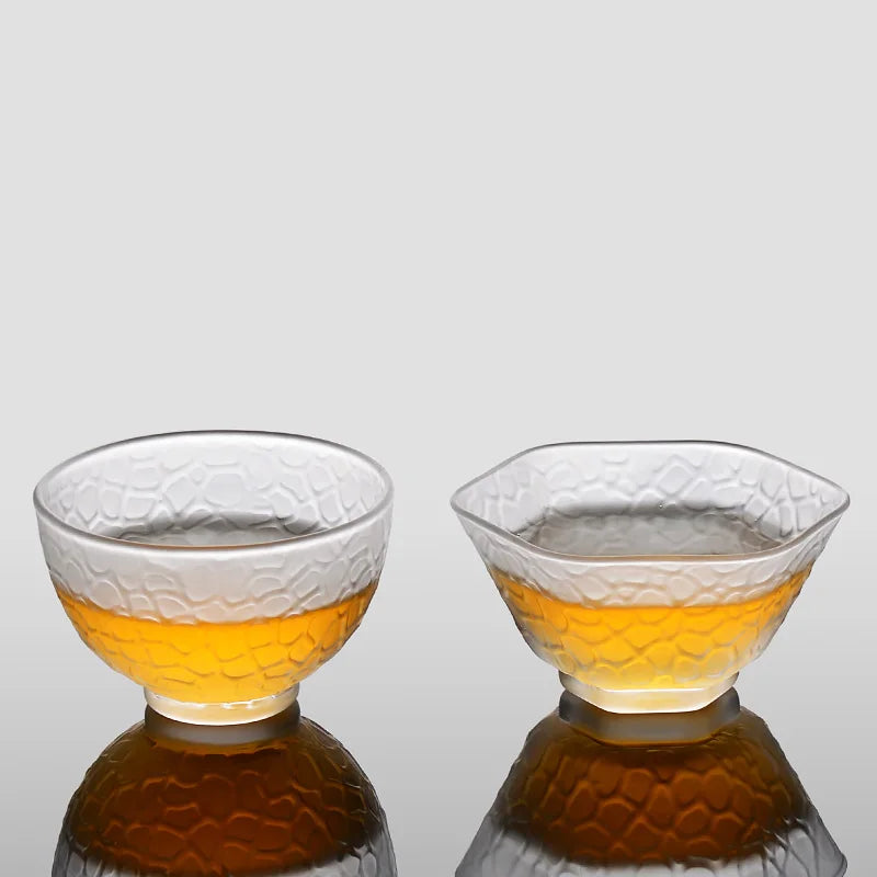 yuntasty glass cup japanese heat-resistant glass tea cup handmade teacups glass cup of tea accessories
