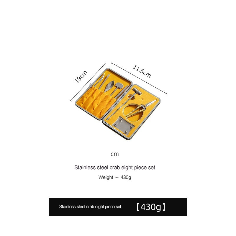 Household Crab Eating Tools, Eight Tools for Eatting Crabs Crab Disassemble Artifact, Crab Scissors Crab Clamp Eat Hairy Crabs Dedicated Tool Set