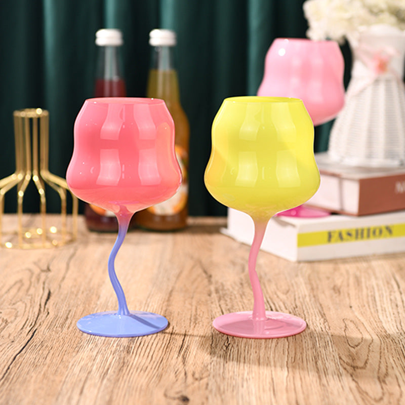 Dopamine Glass Household Drinking Cups, Creative Gift Glass Juice Cup, INS Goblet