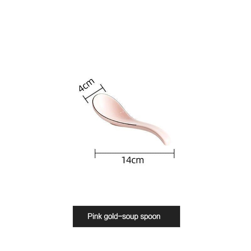 Simple style light luxury household Emerald gilt edging porcelain bowl plate chopsticks sets, high-end Nordic tableware