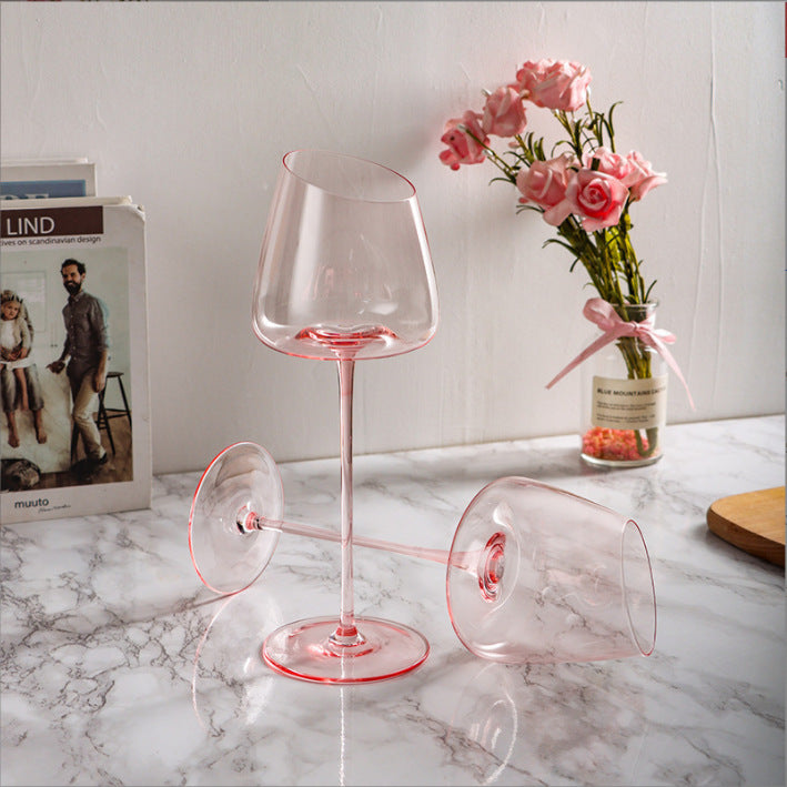 French Flamingo Red Wine Glass, Crystal Glass Goblet, Affordable Luxury Style Good-looking Wine Glass Crystal Glasses, Gift