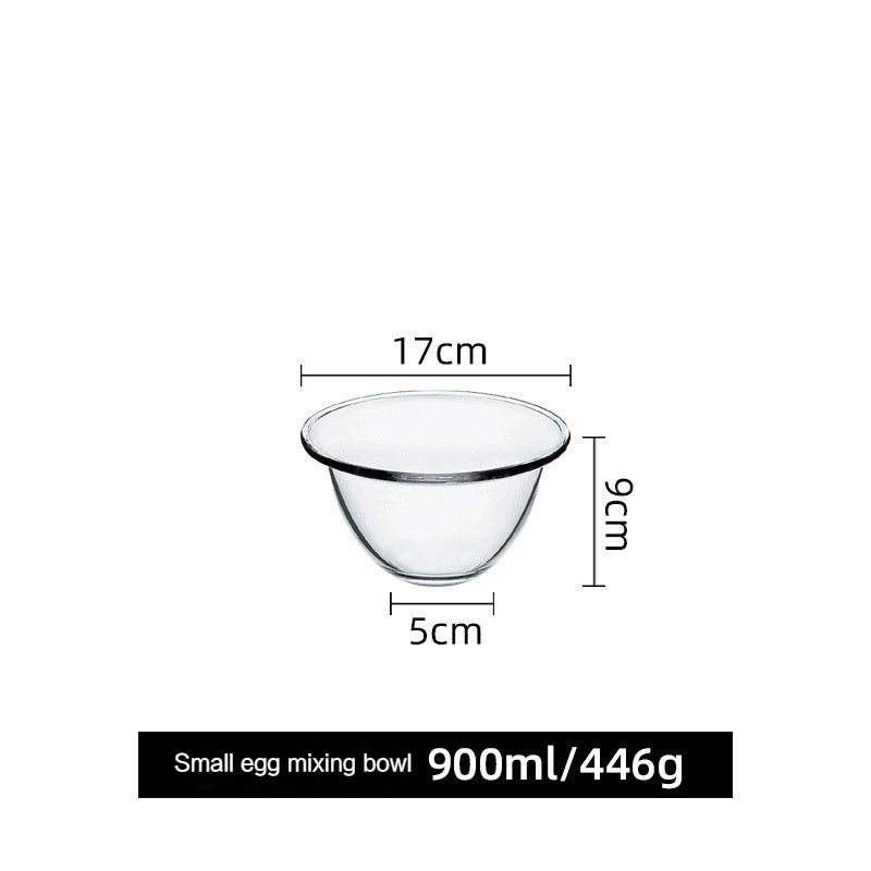 Tempered Glass Egg Pots Dough Basin Baking Bowl Deepening Household Heat-Resistant Microwave Bowl Large Size