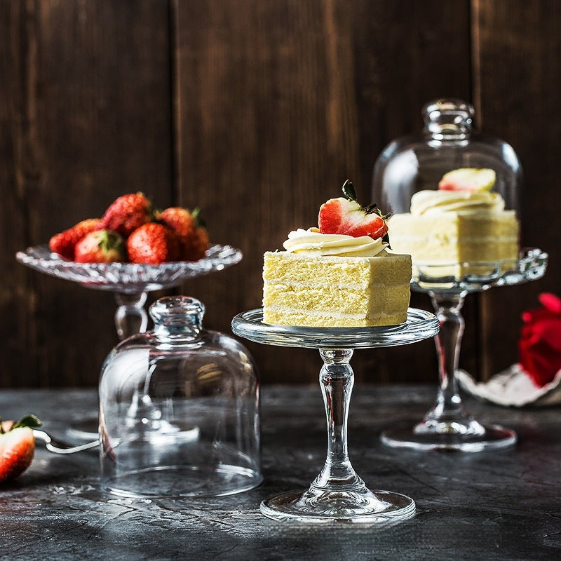 European Transparent Glass Dim Sum Plate