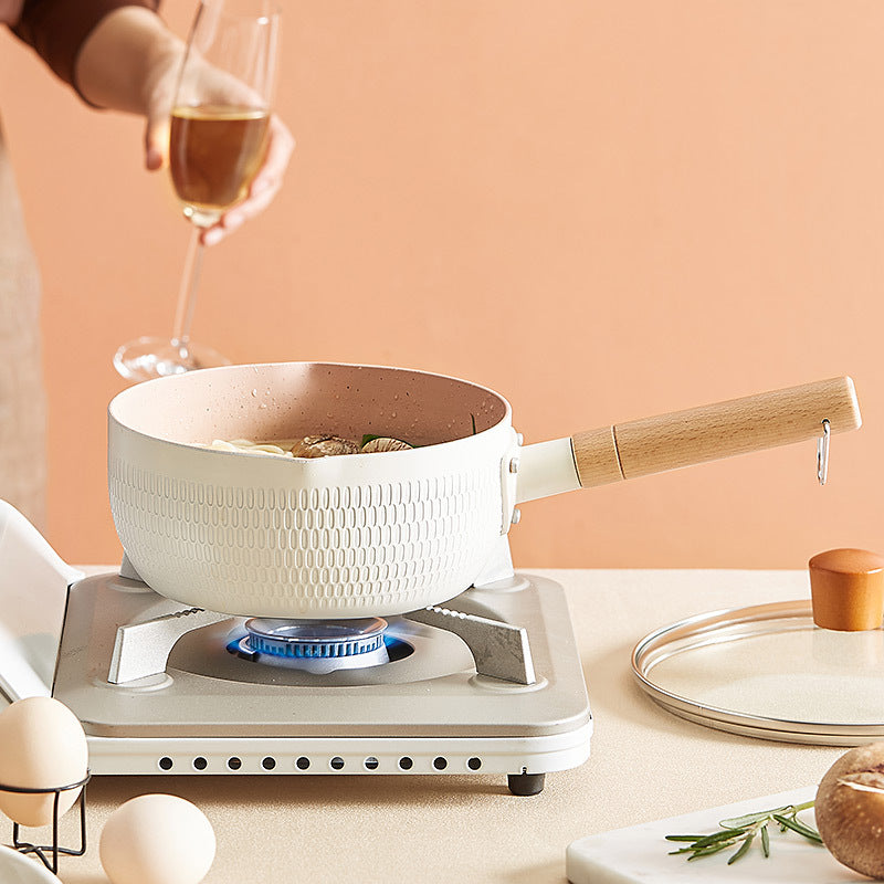 Japanese Yukihira Pan, Non-Stick Small Soup Pot, Household Induction Cooker Gas Stove Cooking Noodles Instant Noodle Pot
