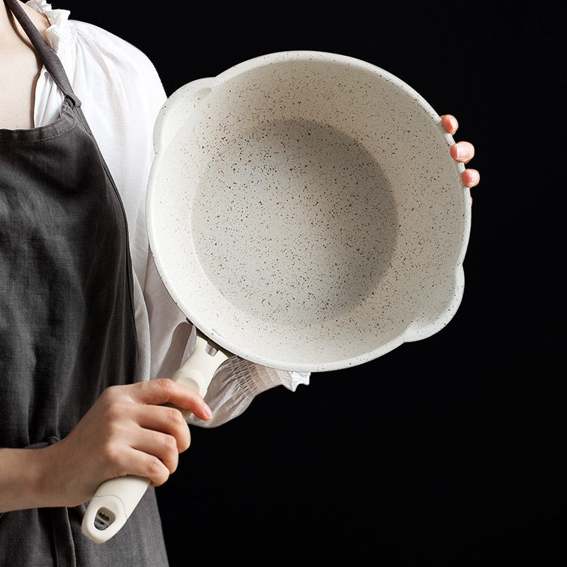 Medical Stone Non-Stick Pan, Frying Pan, Small Size Frying Pan Induction Cooker Special Use, Gourmet Japanese Style