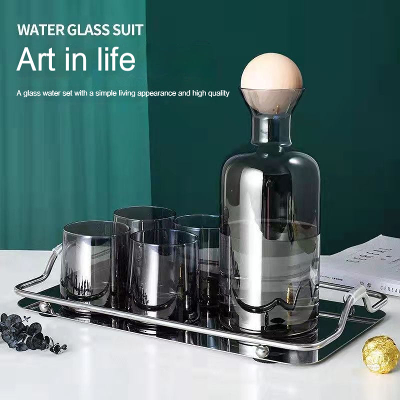 Nordic Creative Heat Resistant Glass Kettle Household Drinking Cup Set, Large Capacity Living Room Juice Cup Cool Water Pot Cold Kettle