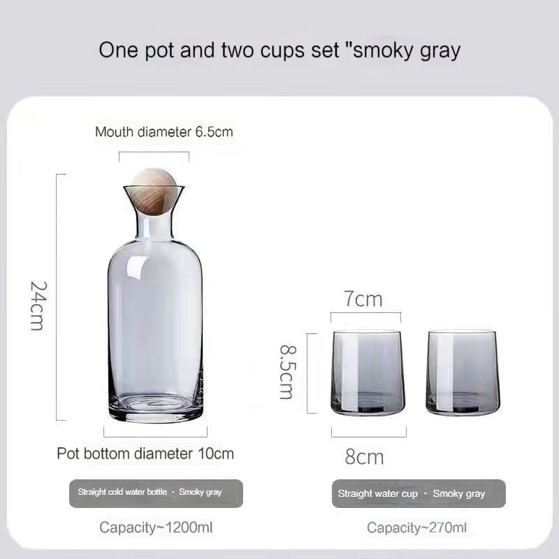 Nordic Creative Heat Resistant Glass Kettle Household Drinking Cup Set, Large Capacity Living Room Juice Cup Cool Water Pot Cold Kettle