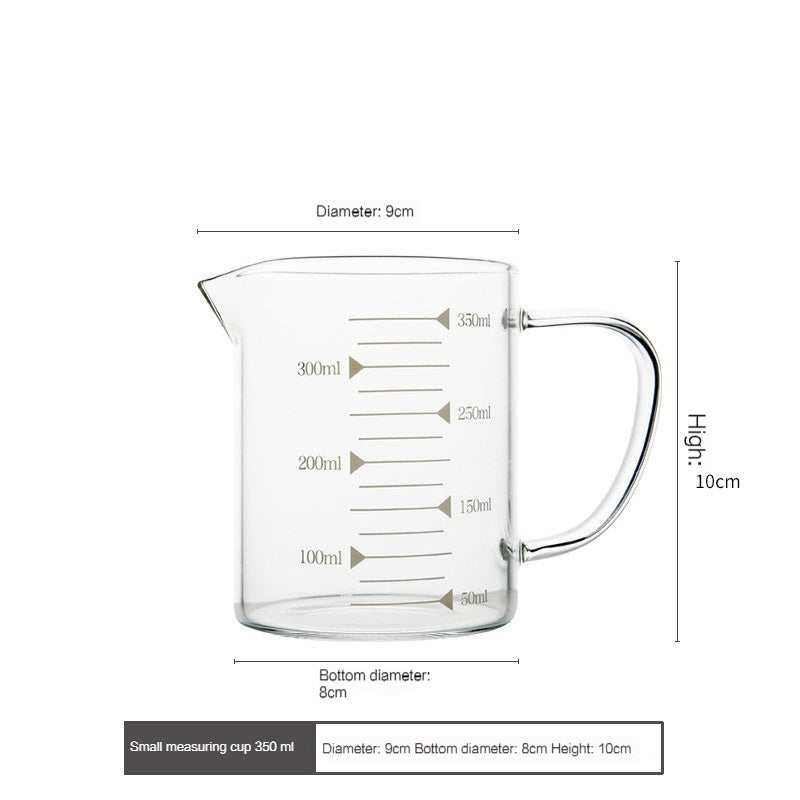 Household Heat-Resistant Glass Measuring Cup, Children's Milk Cup, with Scale Microwave Oven Measuring Cup, Transparent Graduated Glass